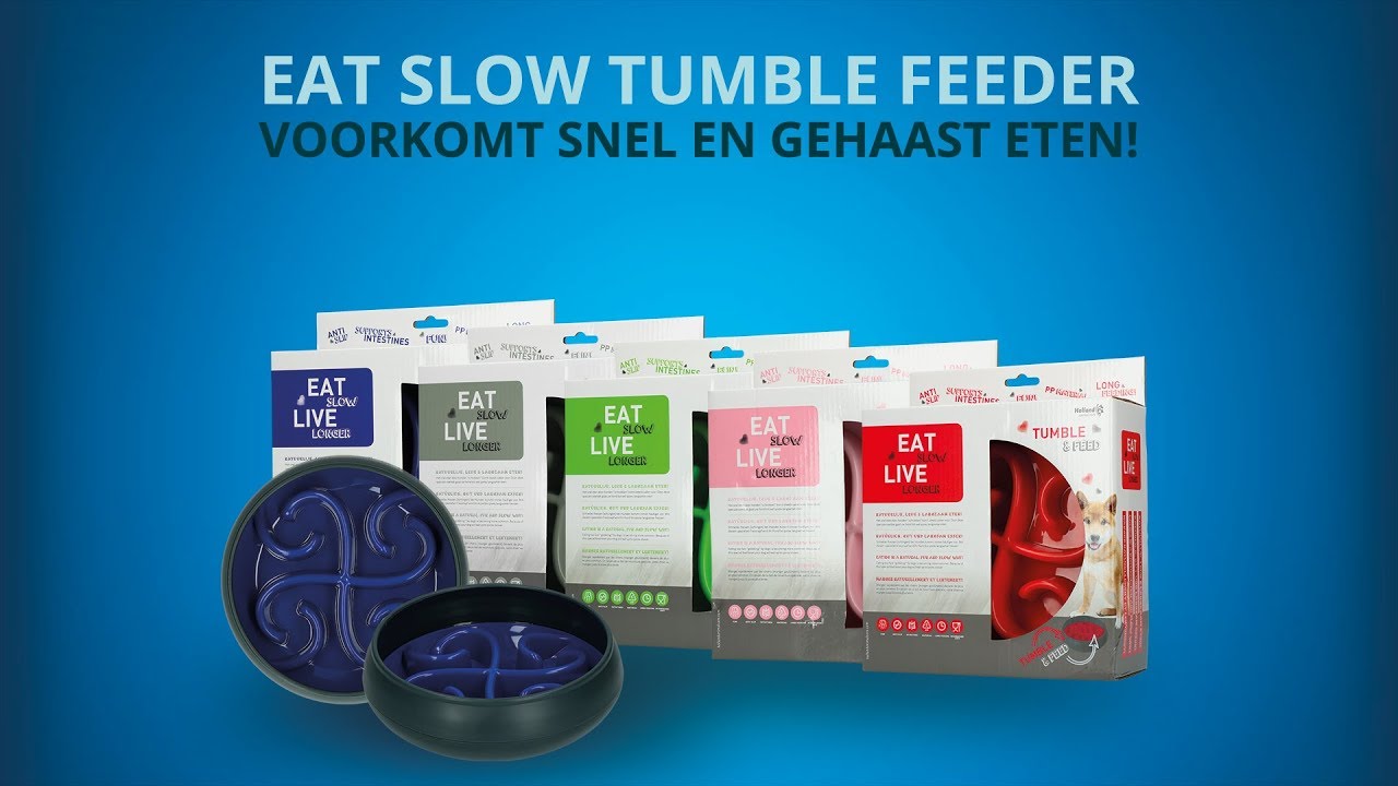 Eat Slow Live Longer Tumble Feeder Grijs - Afbeelding 4