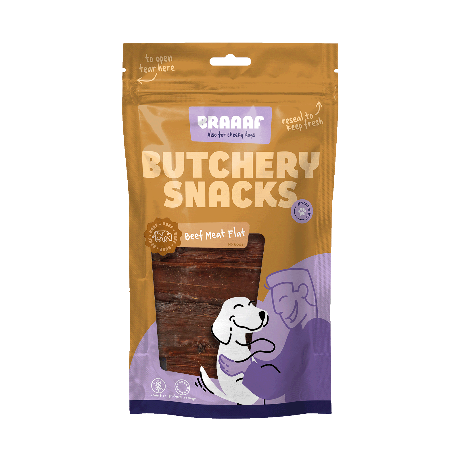 Braaaf Butchery Snacks Rundvlees plat 125 g