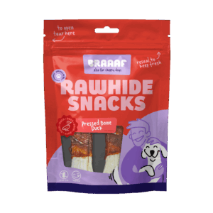 Braaaf Rawhide Pressed Bone Eend - 12,5 cm