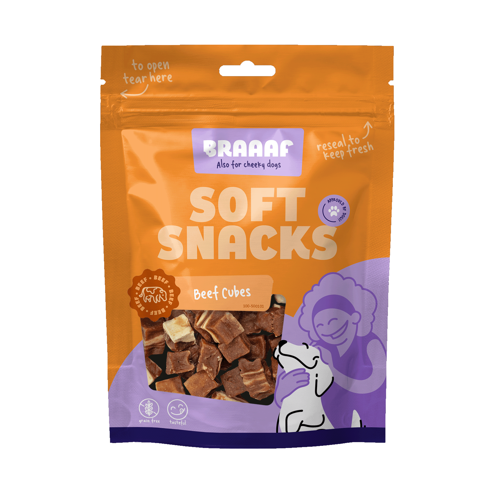 Braaaf Soft Snack Cubes - Rund & Vis
