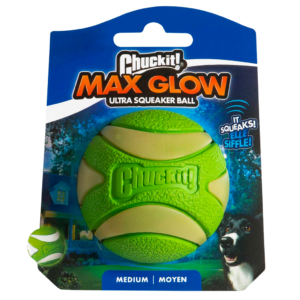 Chuckit! Max Glow Ultra Squeaker Ball M