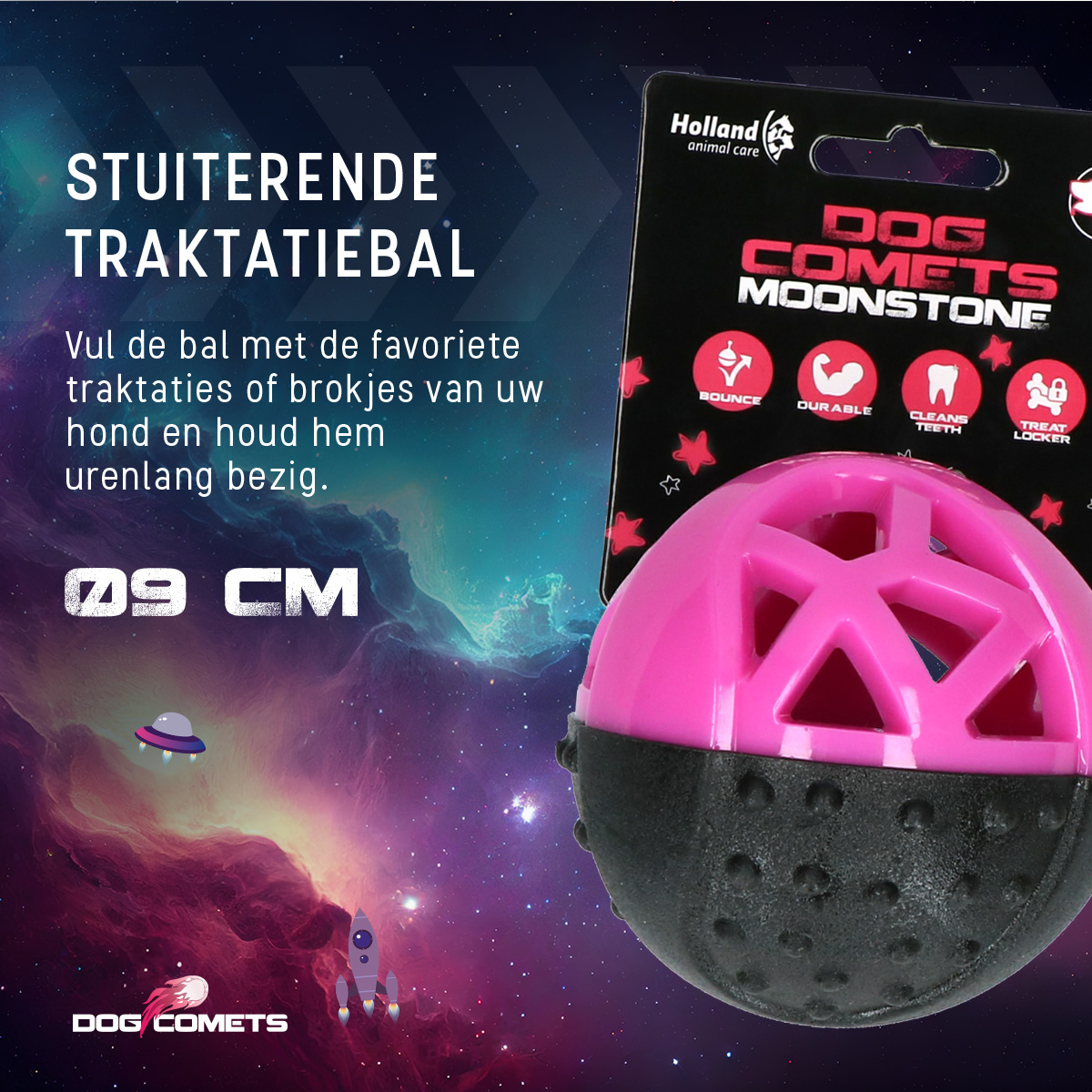 Dog Comets Moonstone Traktatiebal Roze - Afbeelding 5