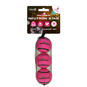 Dog Comets Tennisbal Met Pieper Neutron Star S Roze (3-pack)