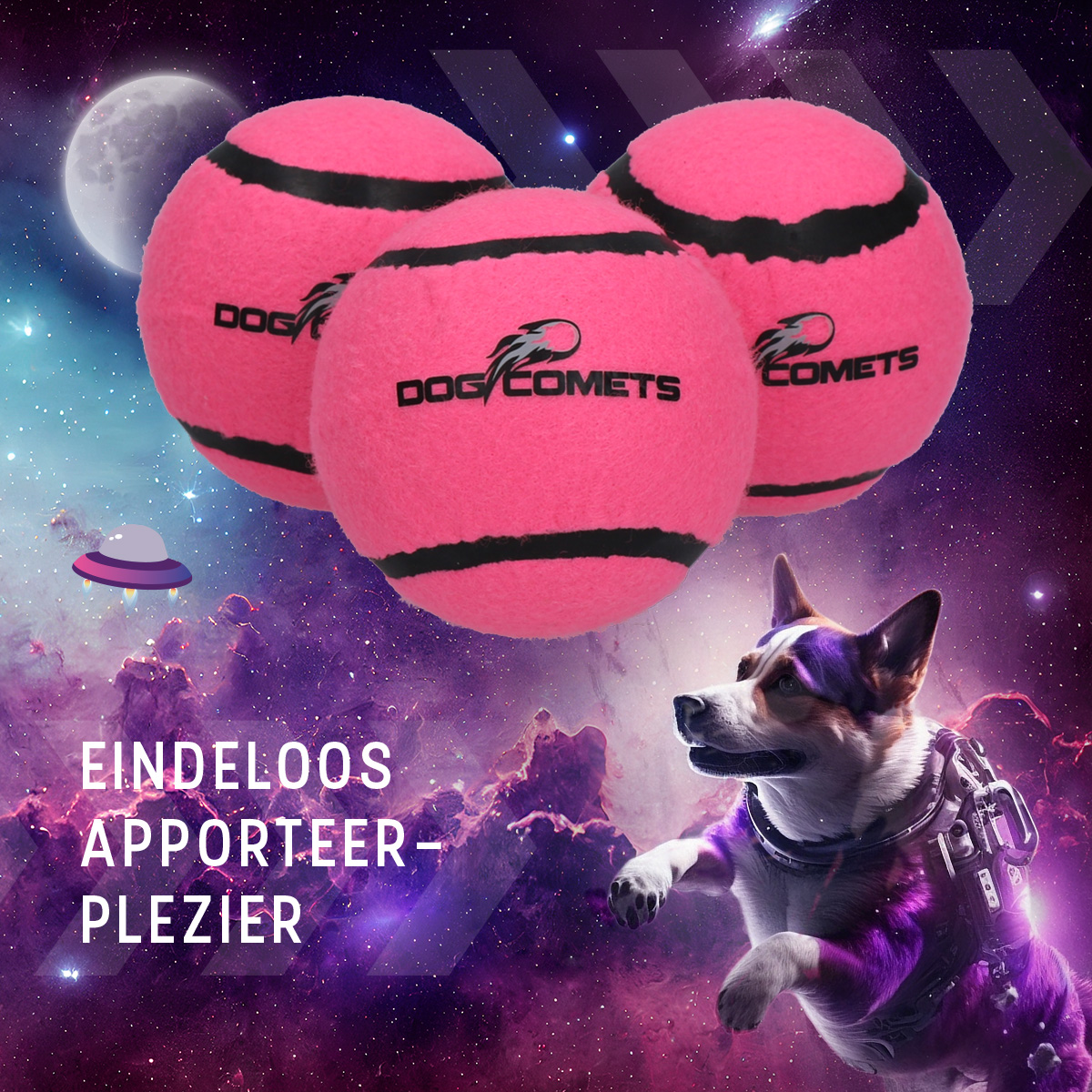 Dog Comets Tennisbal Starlight S Roze - Afbeelding 5