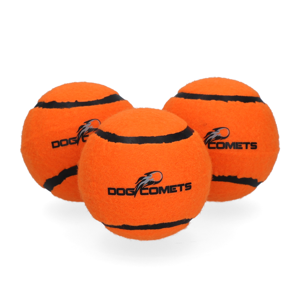 Dog Comets Tennisbal Met Pieper Neutron Star M Oranje (3-pack) - Afbeelding 3