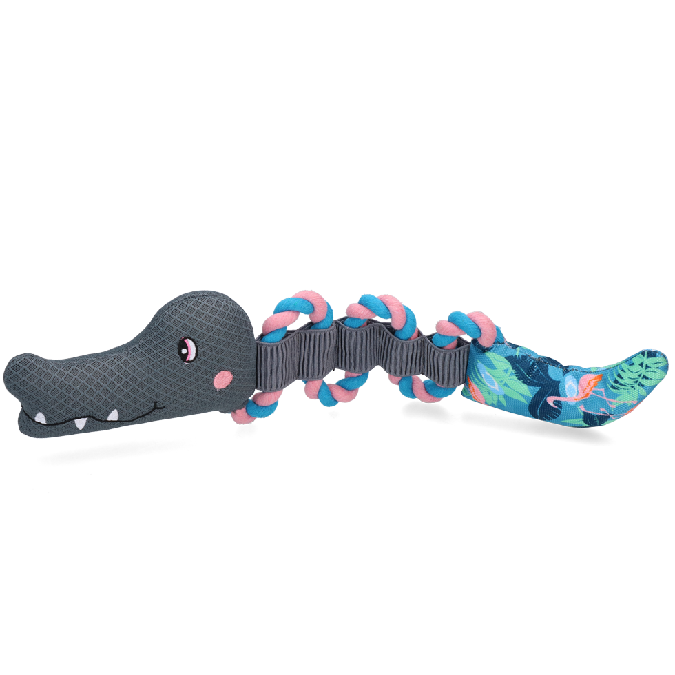 CoolPets Pull Me! Crocky Rope Flamingo - Afbeelding 2