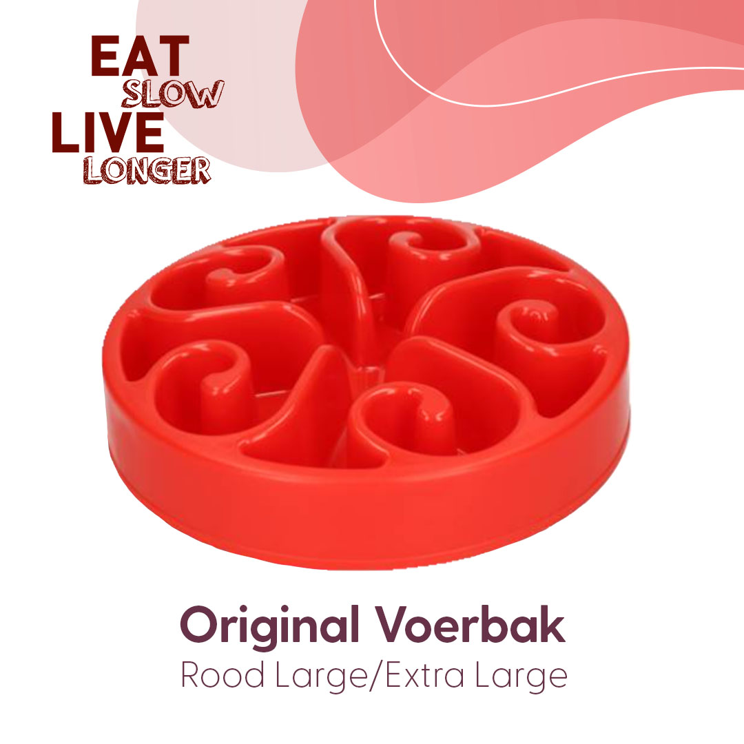 Eat Slow Live Longer Original Rood L - Afbeelding 2