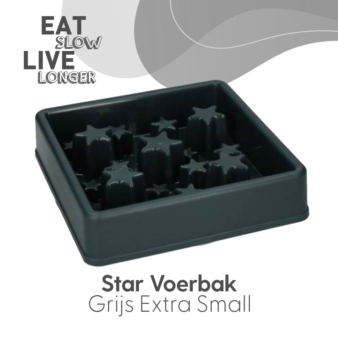 Eat Slow Live Longer Star Grijs XS - Afbeelding 2