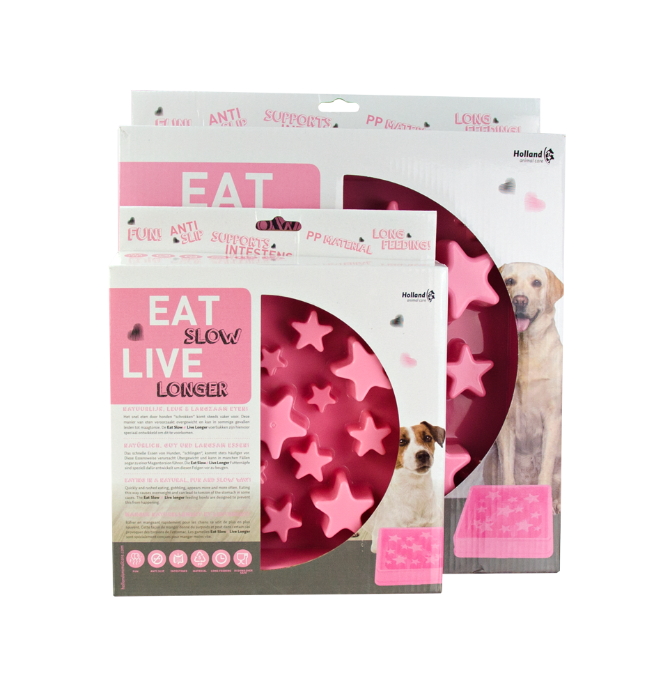 Eat Slow Live Longer Star Roze L - Afbeelding 2
