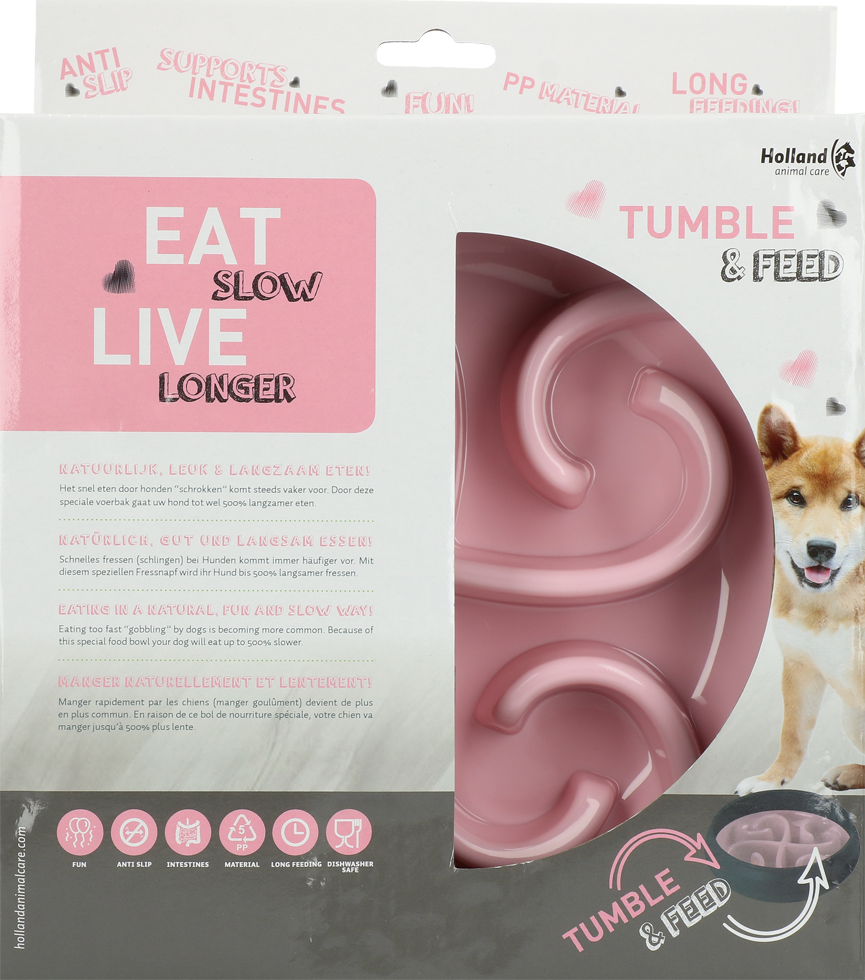 Eat Slow Live Longer Tumble Feeder Roze - Afbeelding 3