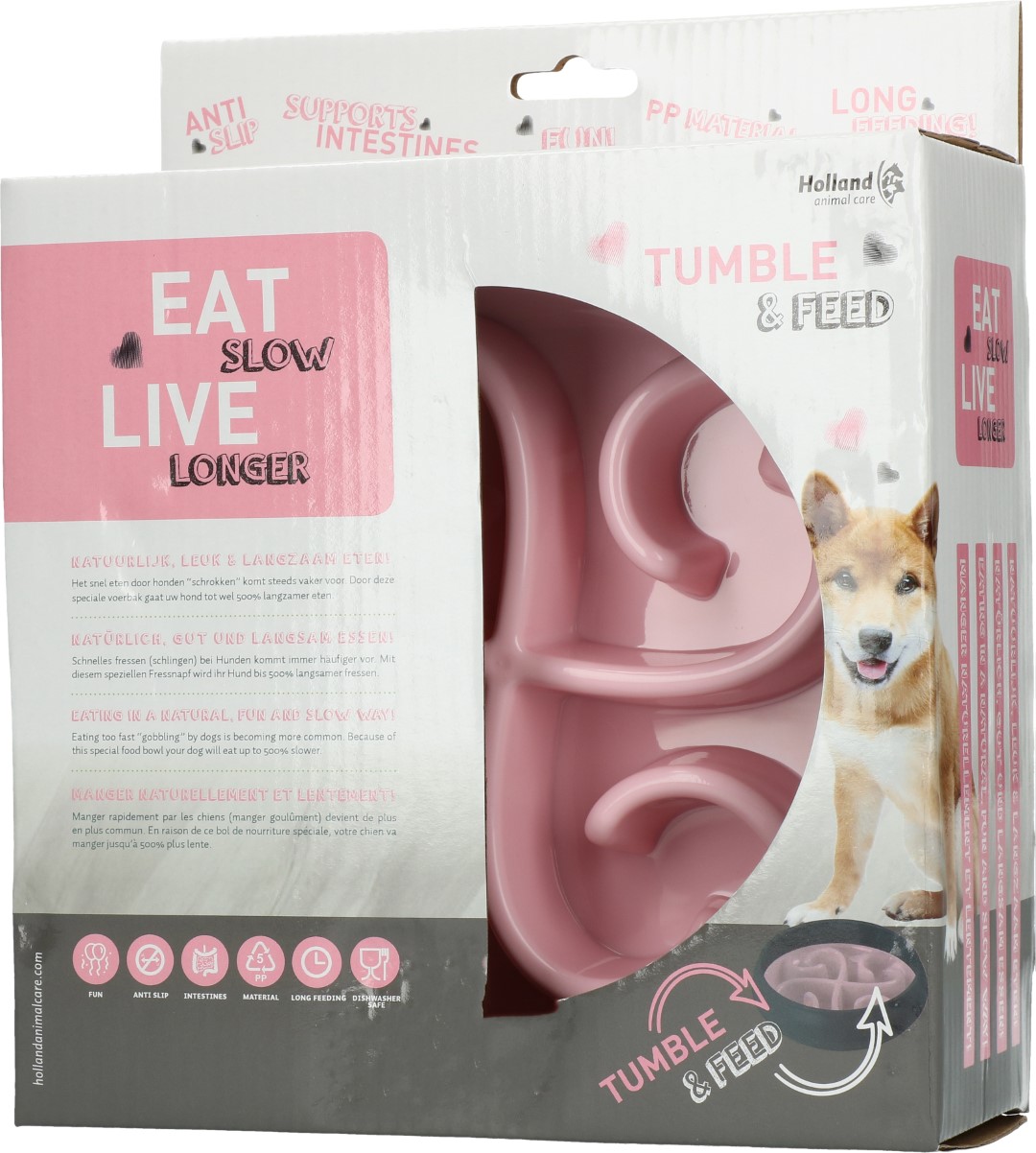 Eat Slow Live Longer Tumble Feeder Roze - Afbeelding 6