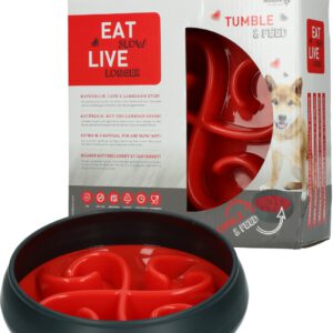 Eat Slow Live Longer Tumble Feeder Rood
