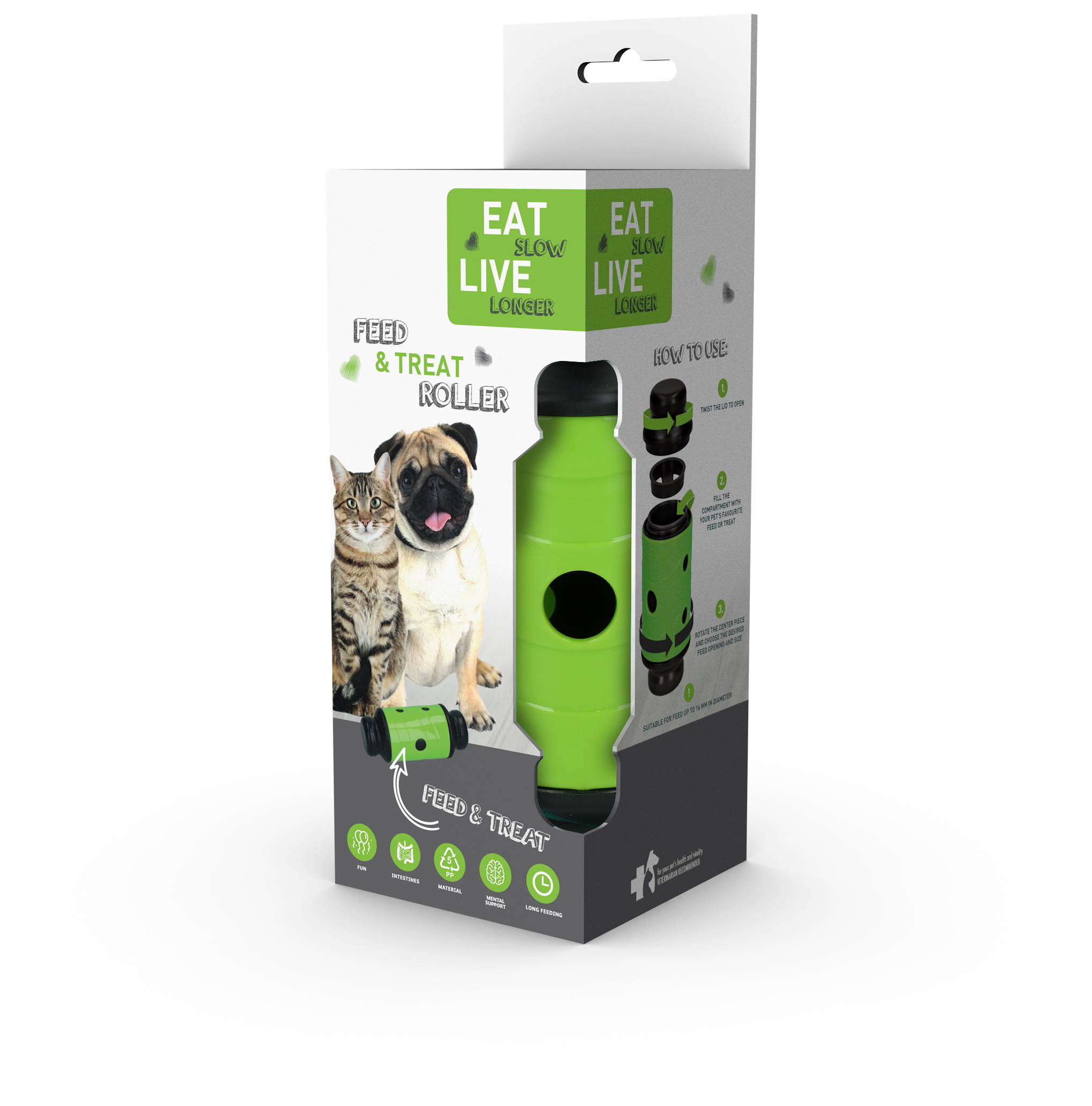 Eat Slow Live Longer Feed & Treat Roller Groen S - Afbeelding 2