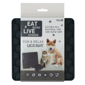 Eat Slow Live Longer Lick Mat Honeycomb Grijs