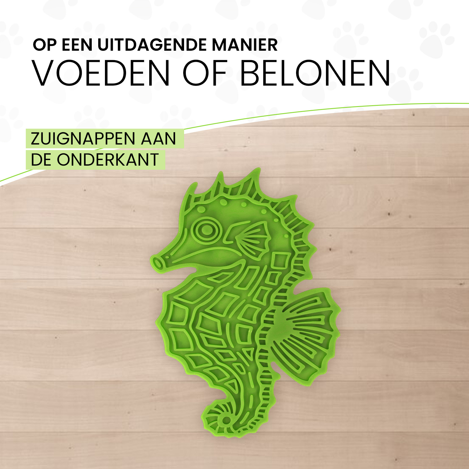 Eat Slow Live Longer Lick Mat Seahorse Groen - Afbeelding 4