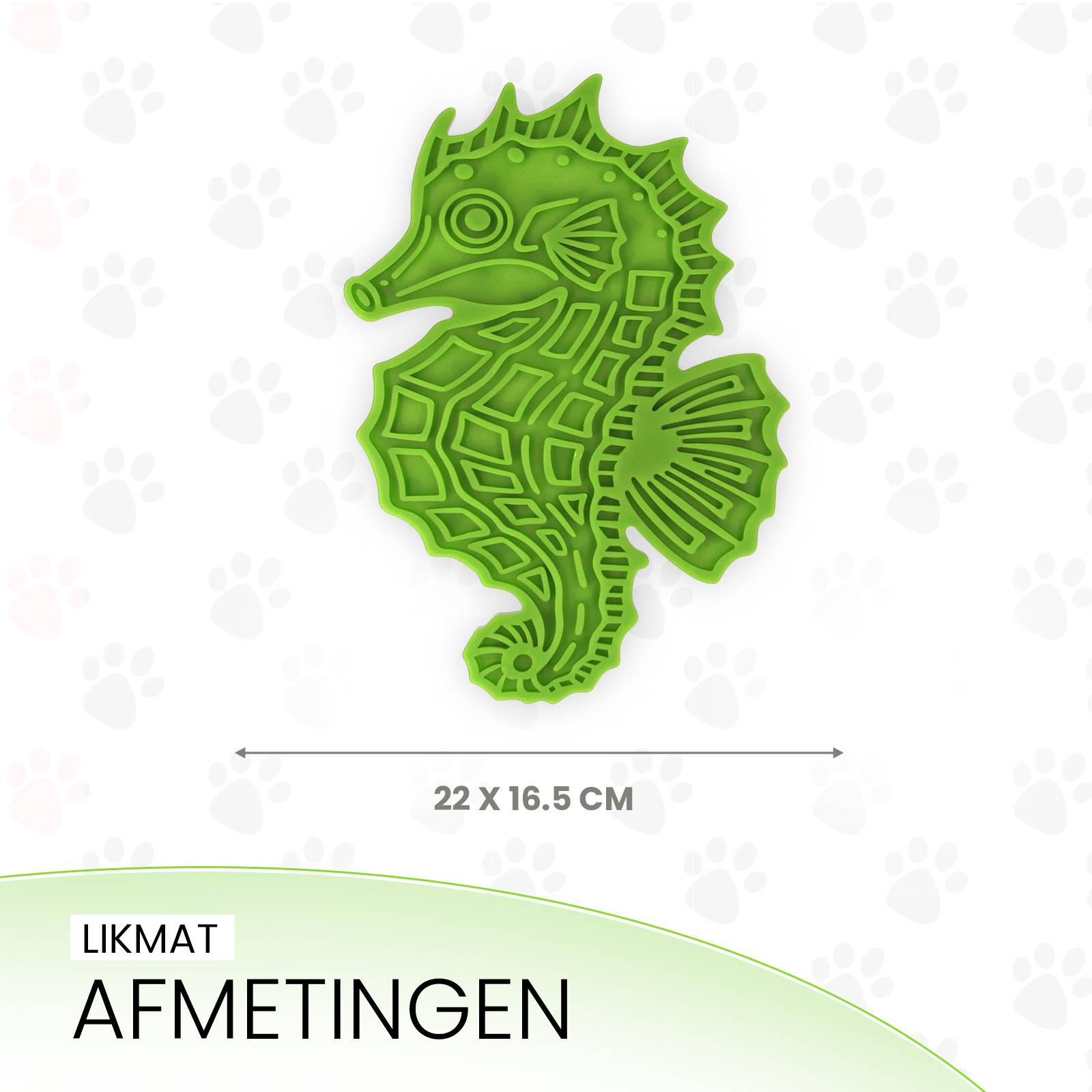 Eat Slow Live Longer Lick Mat Seahorse Groen - Afbeelding 5