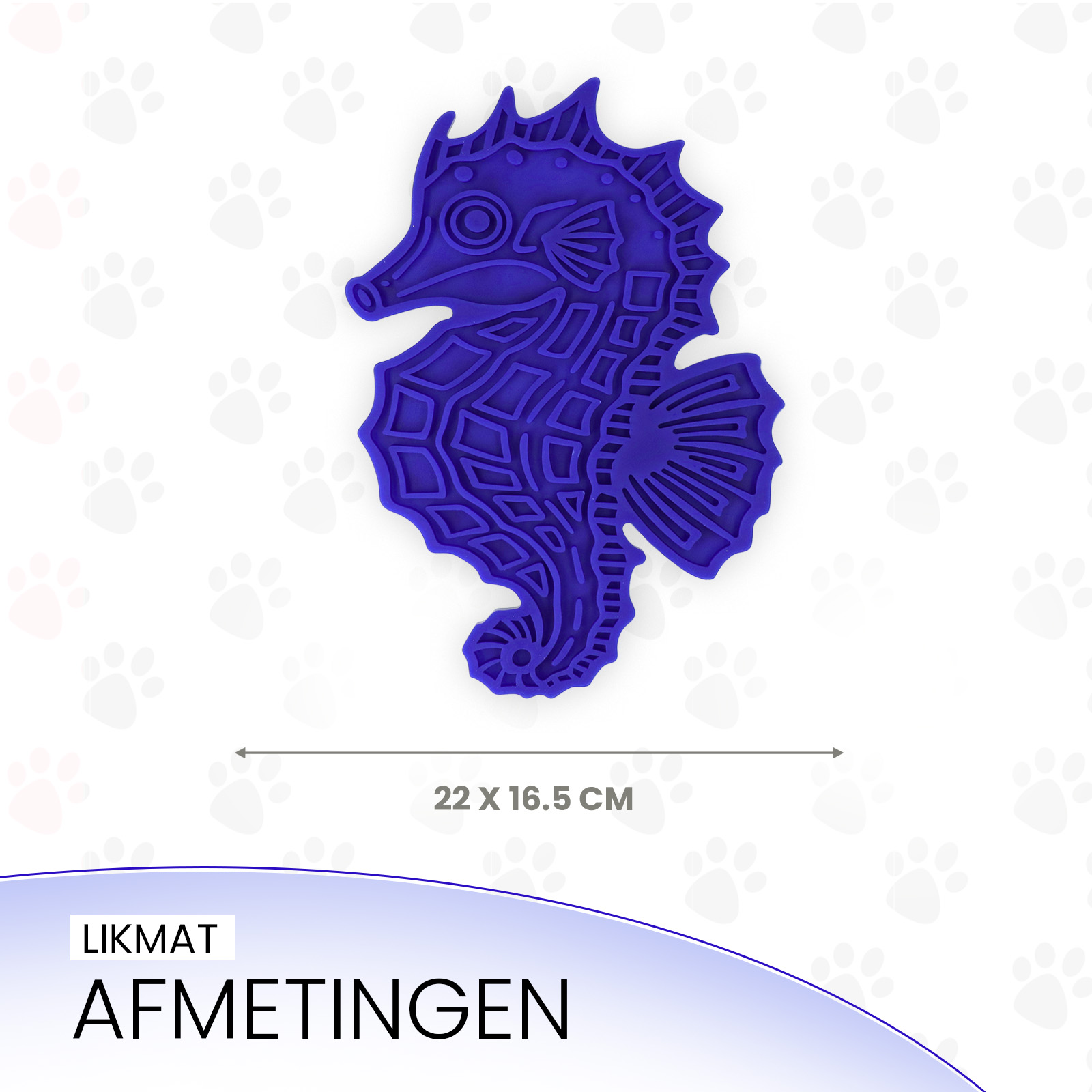 Eat Slow Live Longer Lick Mat Seahorse Blauw - Afbeelding 5