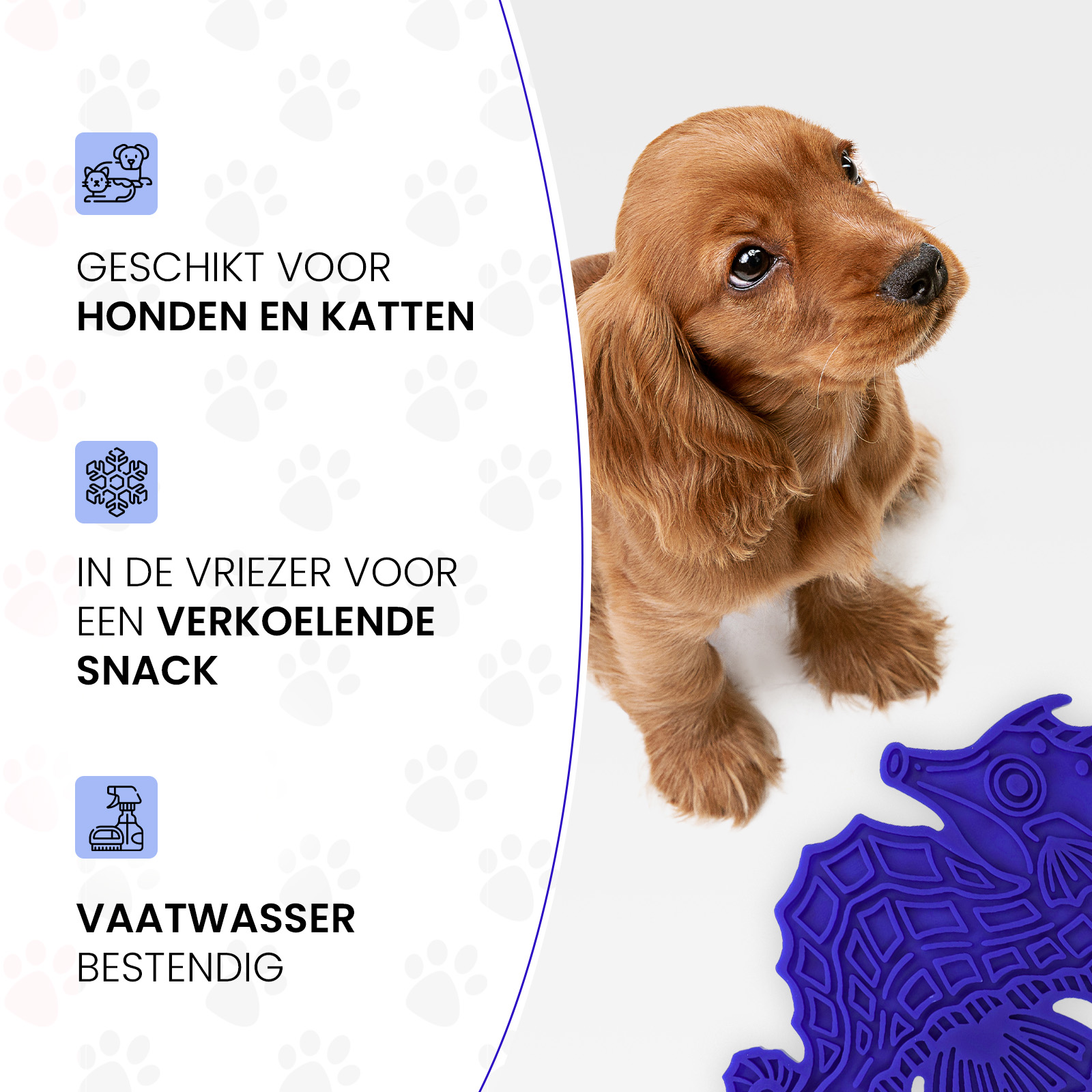 Eat Slow Live Longer Lick Mat Seahorse Blauw - Afbeelding 6
