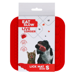 Eat Slow Live Longer Lick Mat Duo S Rood