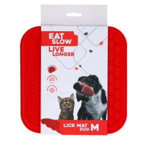 Eat Slow Live Longer Lick Mat Duo M Rood