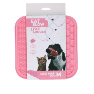 Eat Slow Live Longer Lick Mat Duo M Roze