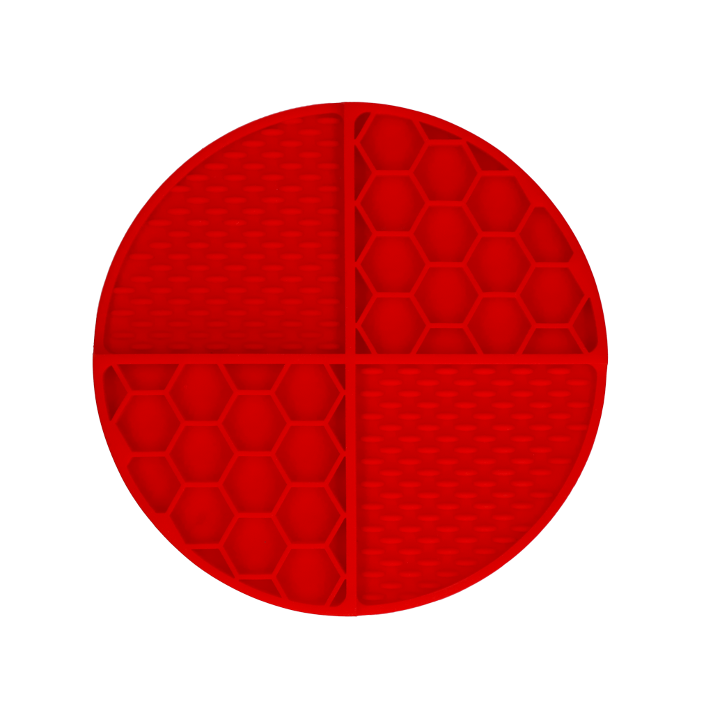 Eat Slow Live Longer Lick Mat Dimensions Circle Rood - Afbeelding 2