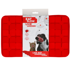 Eat Slow Live Longer Lick Mat Dimensions Flower Rood