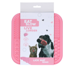 Eat Slow Live Longer Lick Mat Quad Roze