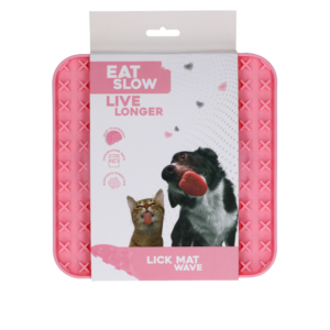 Eat Slow Live Longer Lick Mat Wave Roze