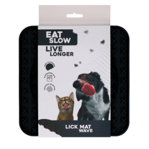 Eat Slow Live Longer Lick Mat Wave Grijs