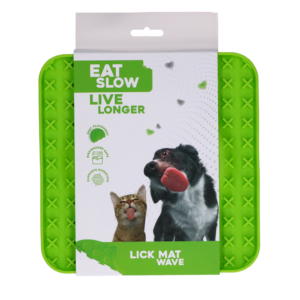 Eat Slow Live Longer Lick Mat Wave Groen