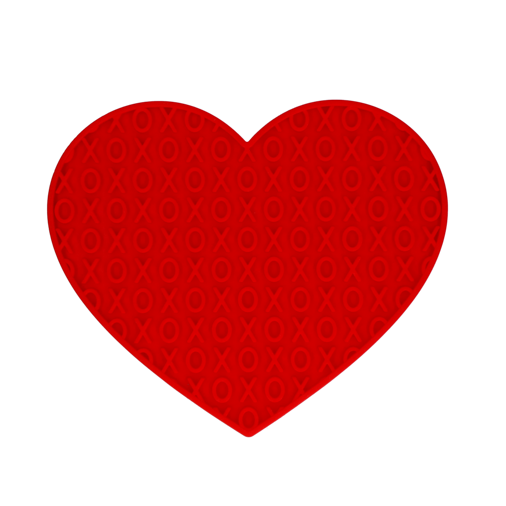 Eat Slow Live Longer Lick Mat Lovely Heart Rood - Afbeelding 2