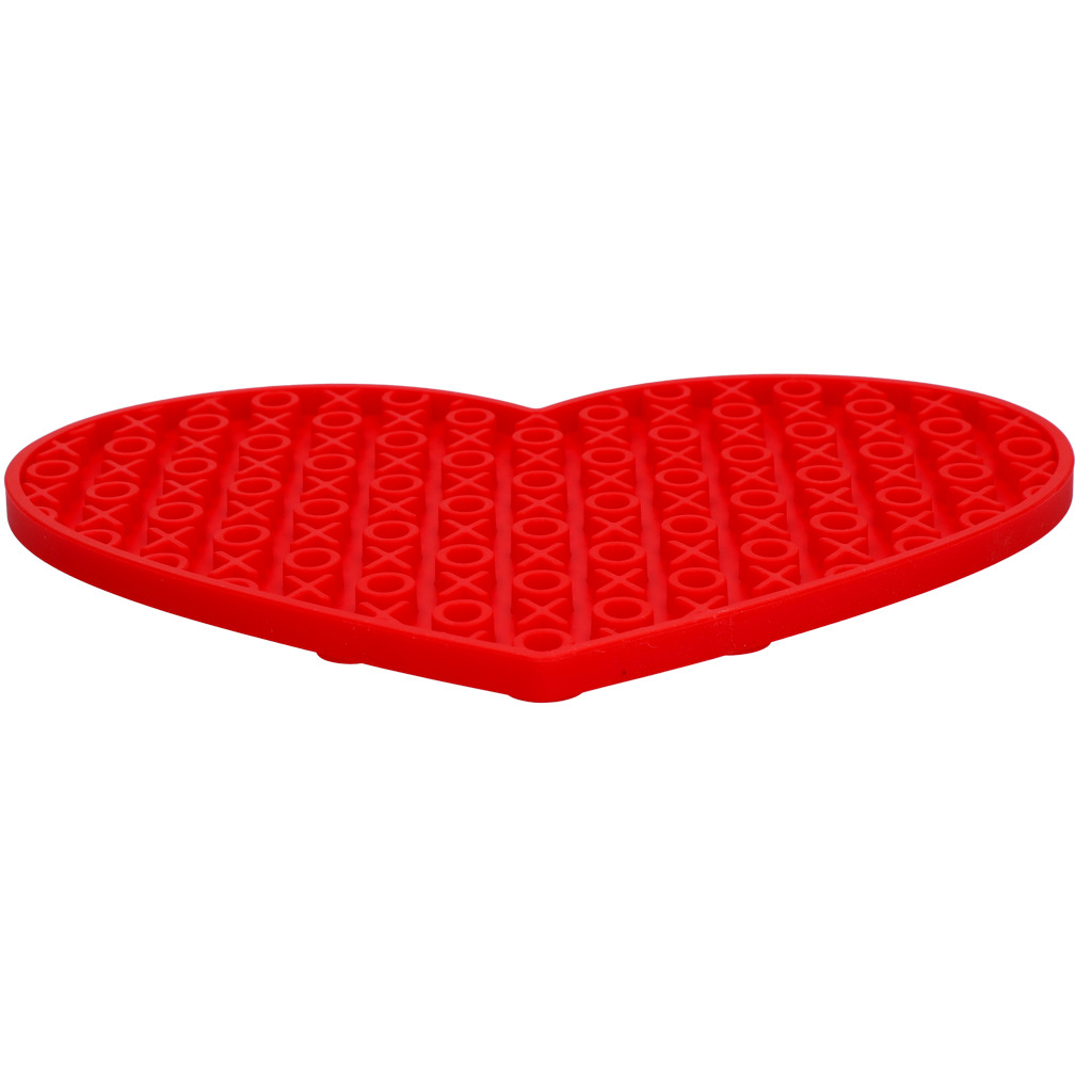 Eat Slow Live Longer Lick Mat Lovely Heart Rood - Afbeelding 3
