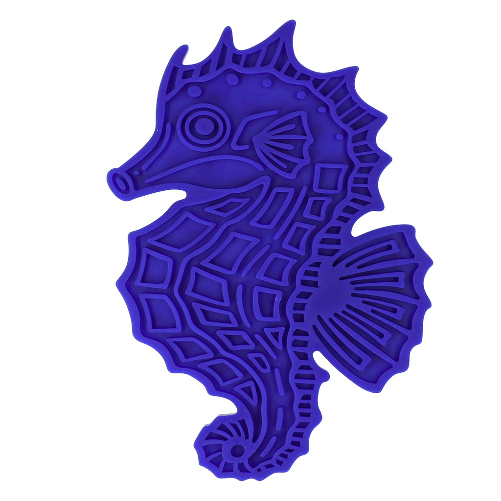 Eat Slow Live Longer Lick Mat Seahorse Blauw - Afbeelding 2