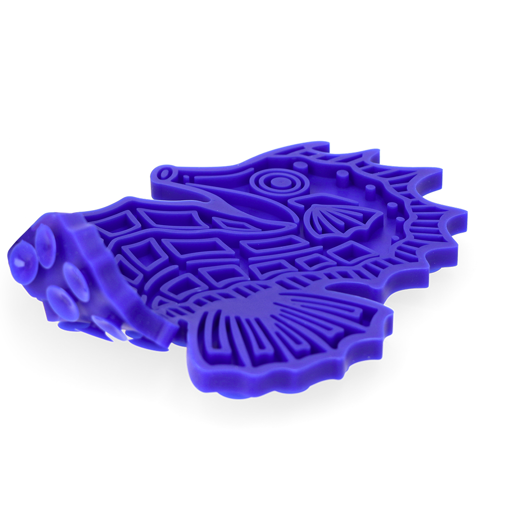 Eat Slow Live Longer Lick Mat Seahorse Blauw - Afbeelding 3