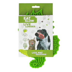 Eat Slow Live Longer Lick Mat Seahorse Groen