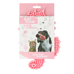 Eat Slow Live Longer Lick Mat Seahorse Roze