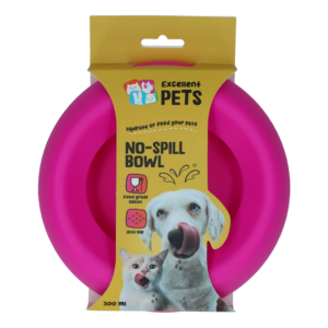 Excellent Pets No-Spill Bowl 300ml Roze S
