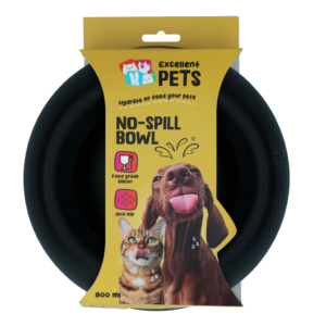 Excellent Pets No-Spill Bowl 800ml Antraciet M