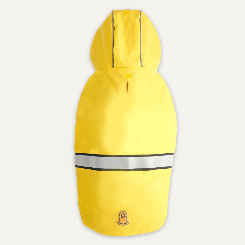 Goo-eez Reflective Hooded Raincoat L Geel/Grijs - Afbeelding 3