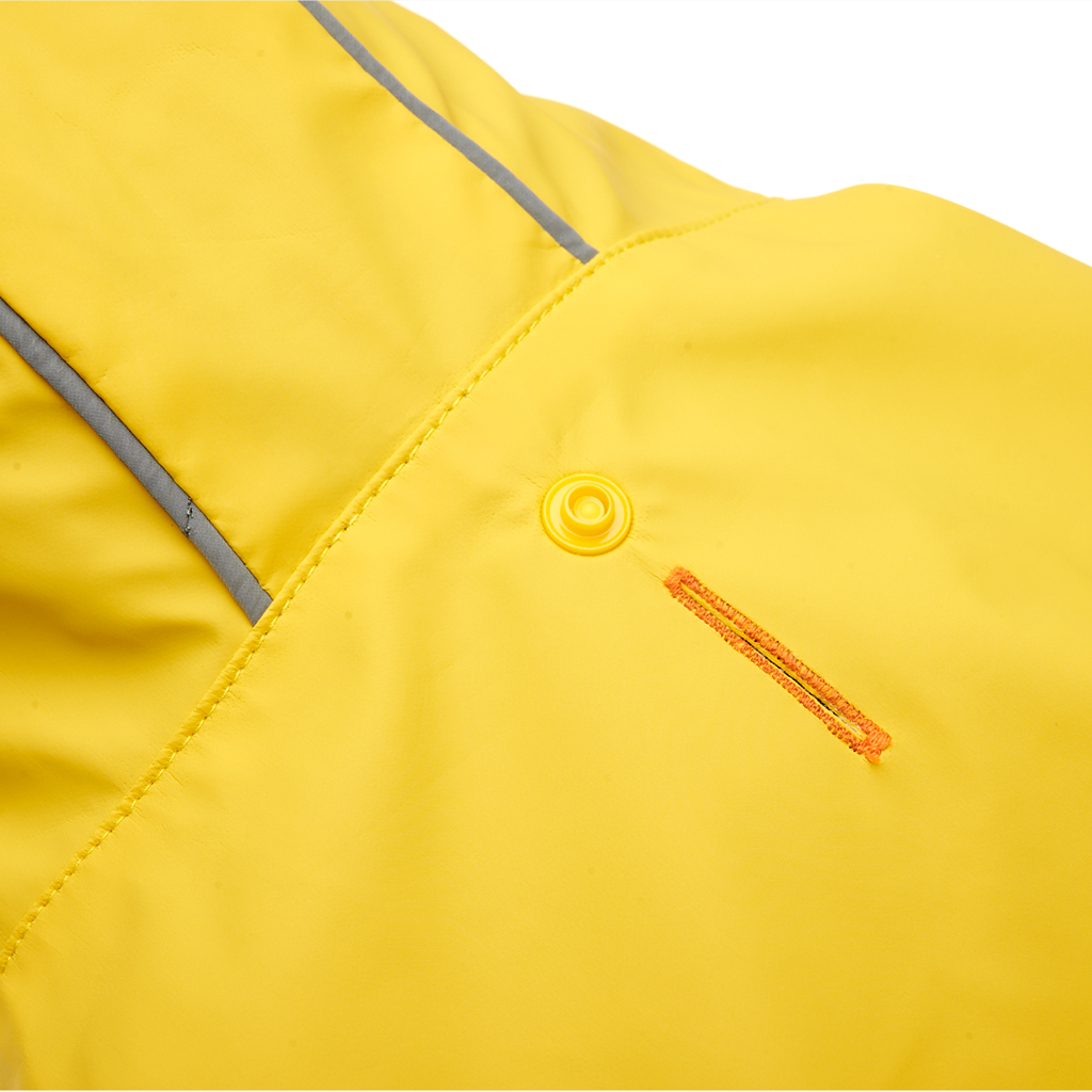 Goo-eez Reflective Hooded Raincoat L Geel/Grijs - Afbeelding 5