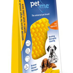 Pet+Me Dog Hair Brush Kort haar Geel