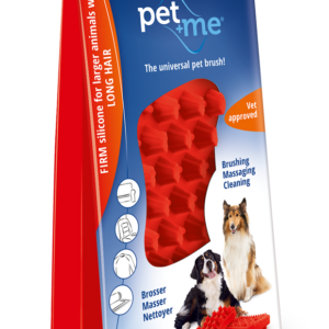 Pet+Me Dog Hair Brush Lang haar Rood
