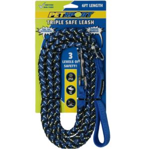 Petsport Triple Safe Leash Blauw 1,8 m