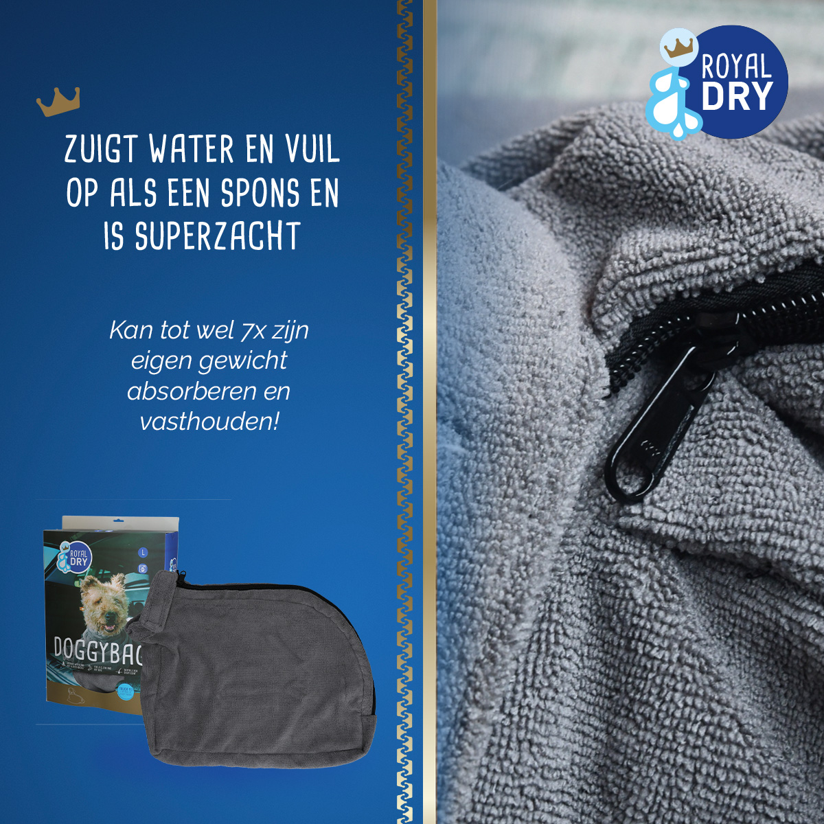 Royal Dry Doggy Bag Droogzak L - Afbeelding 4