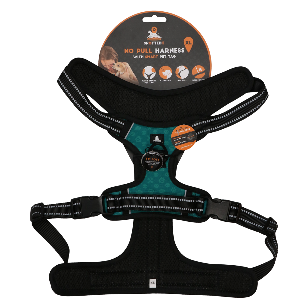 Spotted! Pro No Pull Harnas Groen XL