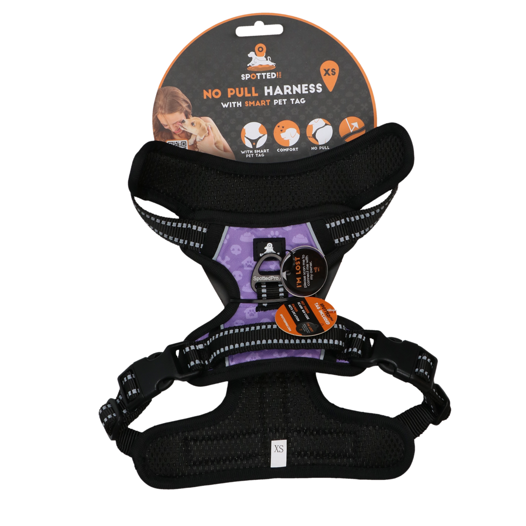 Spotted! Pro No Pull Harnas Paars XS