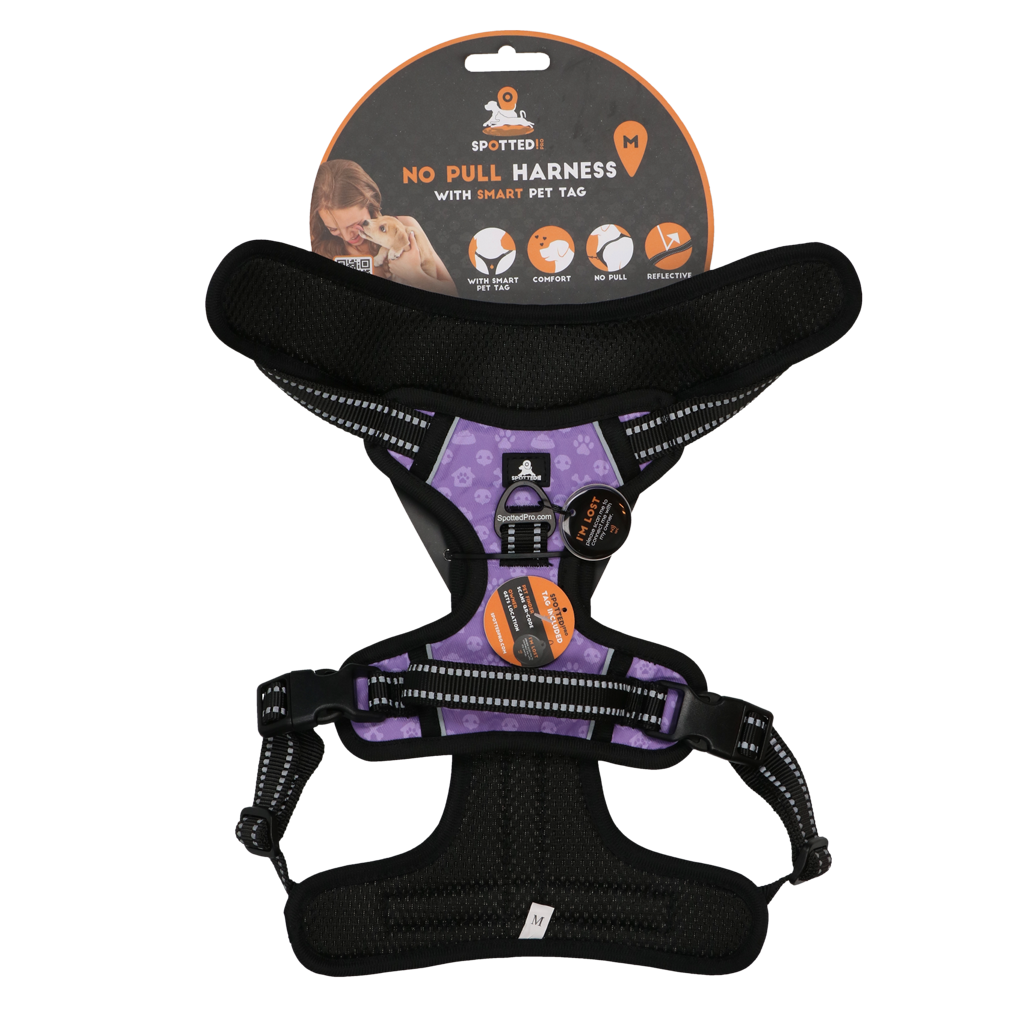 Spotted! Pro No Pull Harnas Paars M
