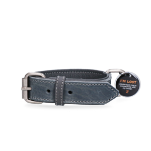 Spotted! Pro Leren Halsband Grijs 3 x 60 cm