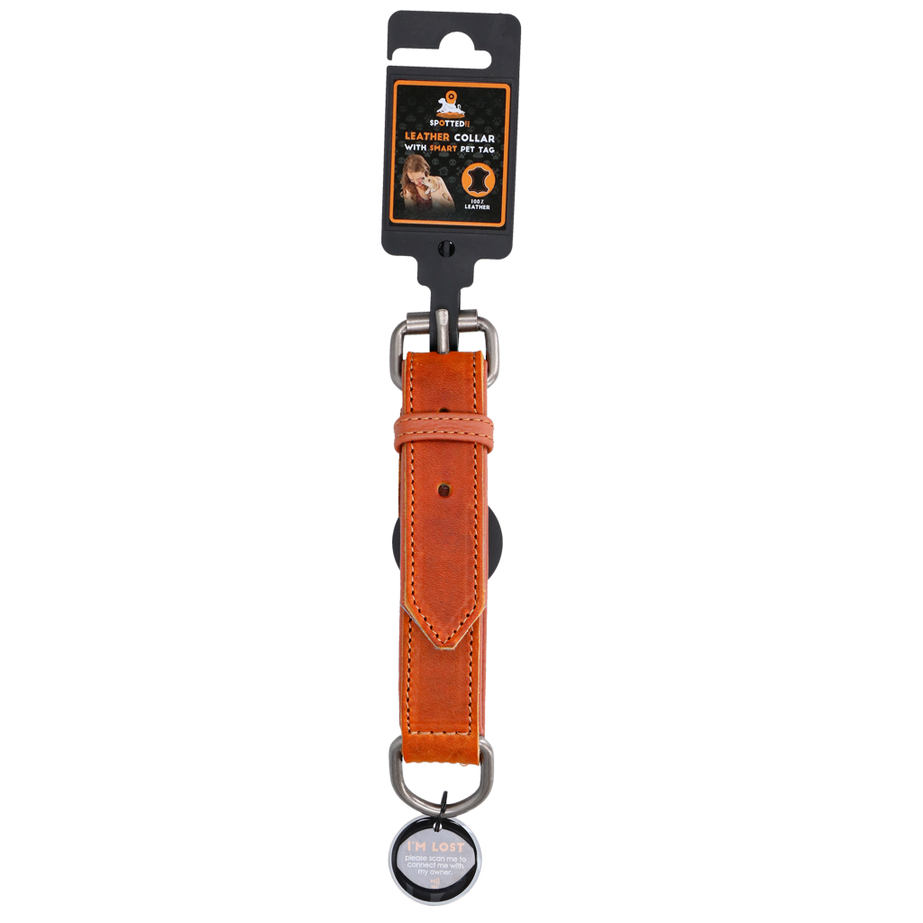 Spotted! Pro Leren Halsband Cognac 3 x 60 cm - Afbeelding 4